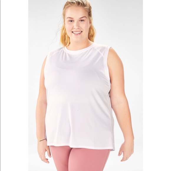 Fabletics Monet Back Tie Back Tank Top XXL White EUC - Picture 4 of 16